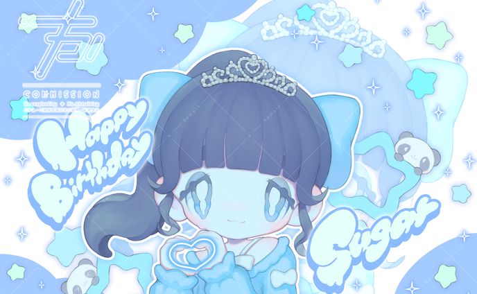 しゅがー様 生誕イラスト・オリジナルシャンパンデザイン(2025)
