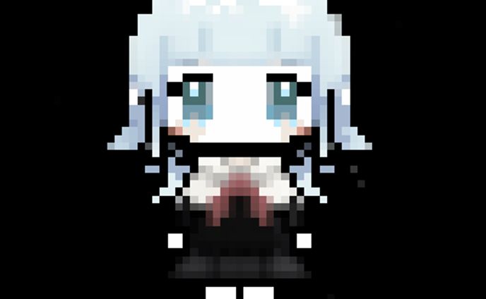 ゲーム制作途中経過キャラドット（スイ）