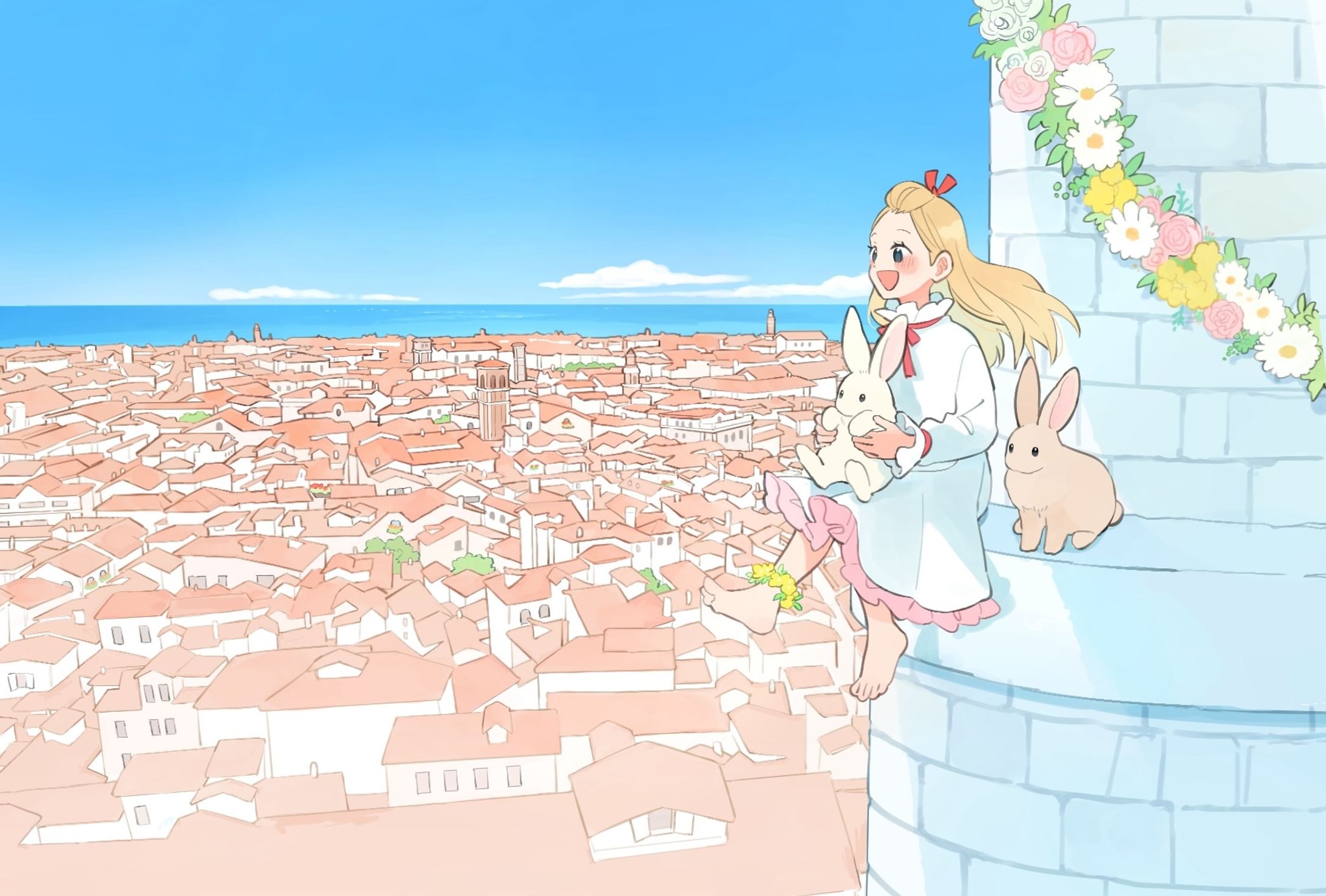 うさぎと女の子-1