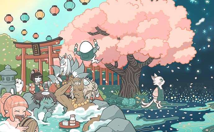 「あやかし温泉とふしぎなおともだち」 「あやかし温泉ときらめく夜桜」