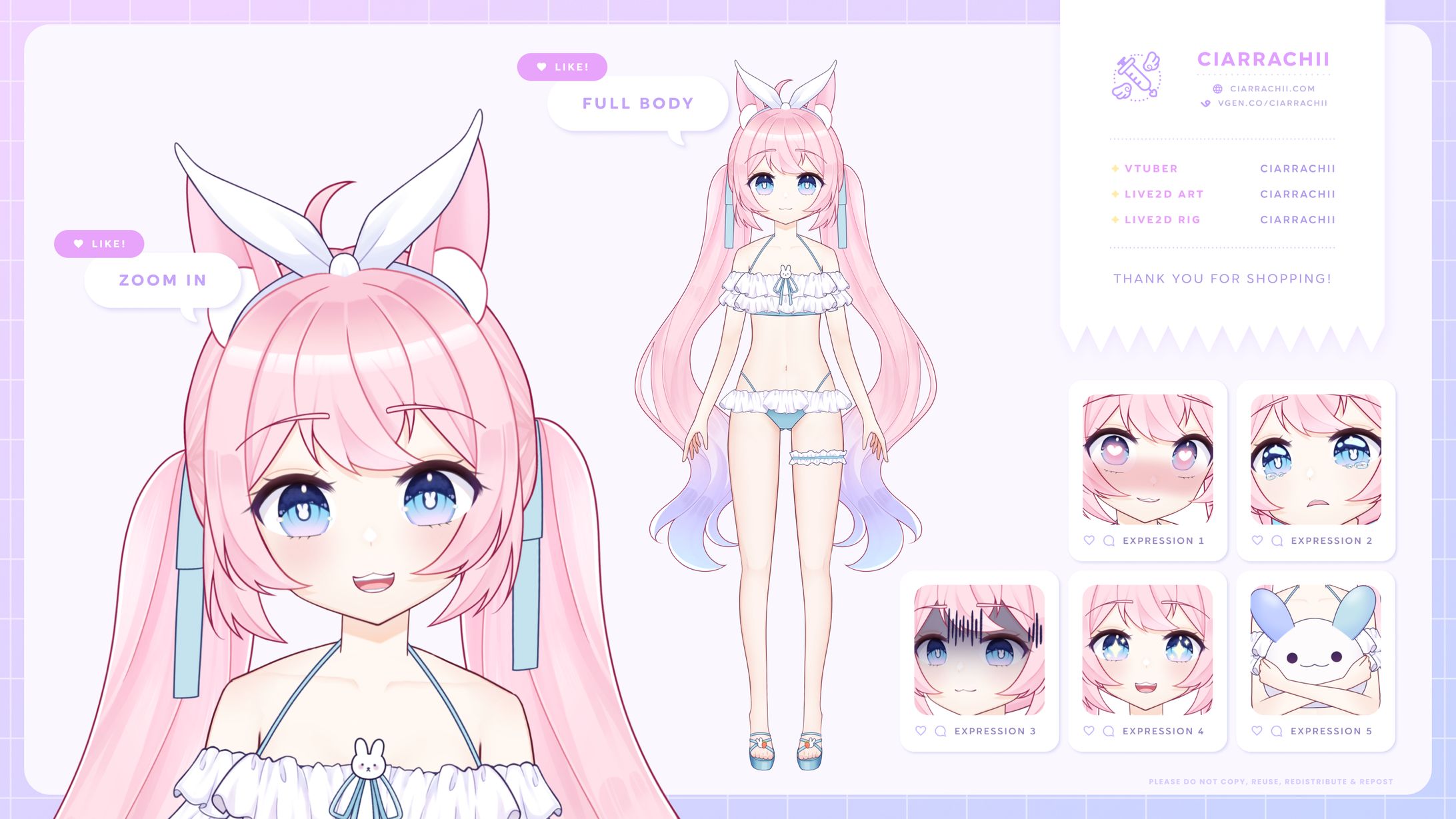 Live2D Vtuber - CiarraChii (Model+Rig)-1