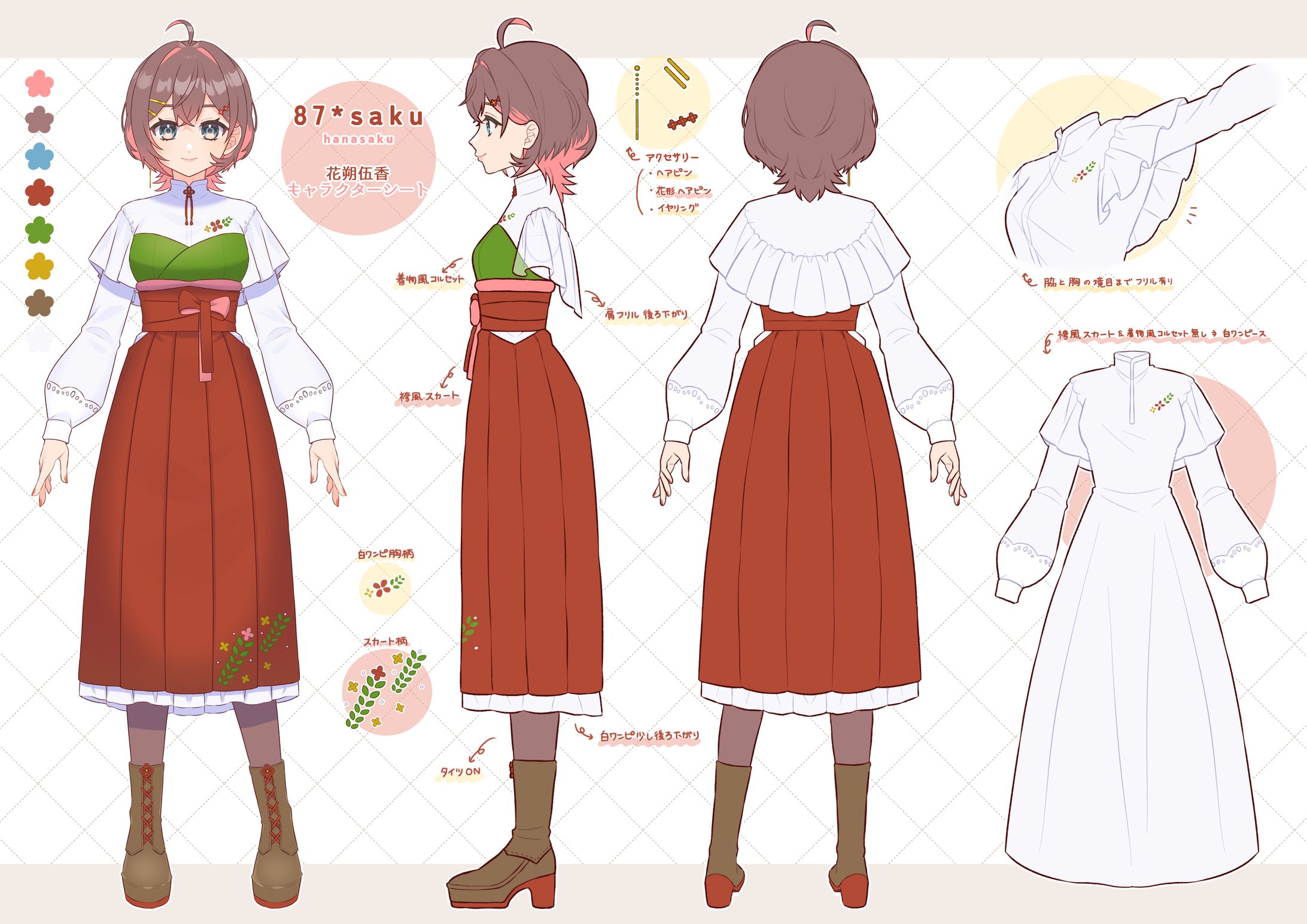 【創作】三面図イラスト-1