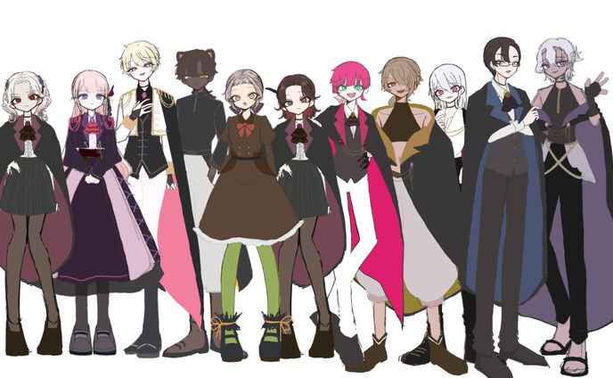 等身イラストのカラーラフ【oc】