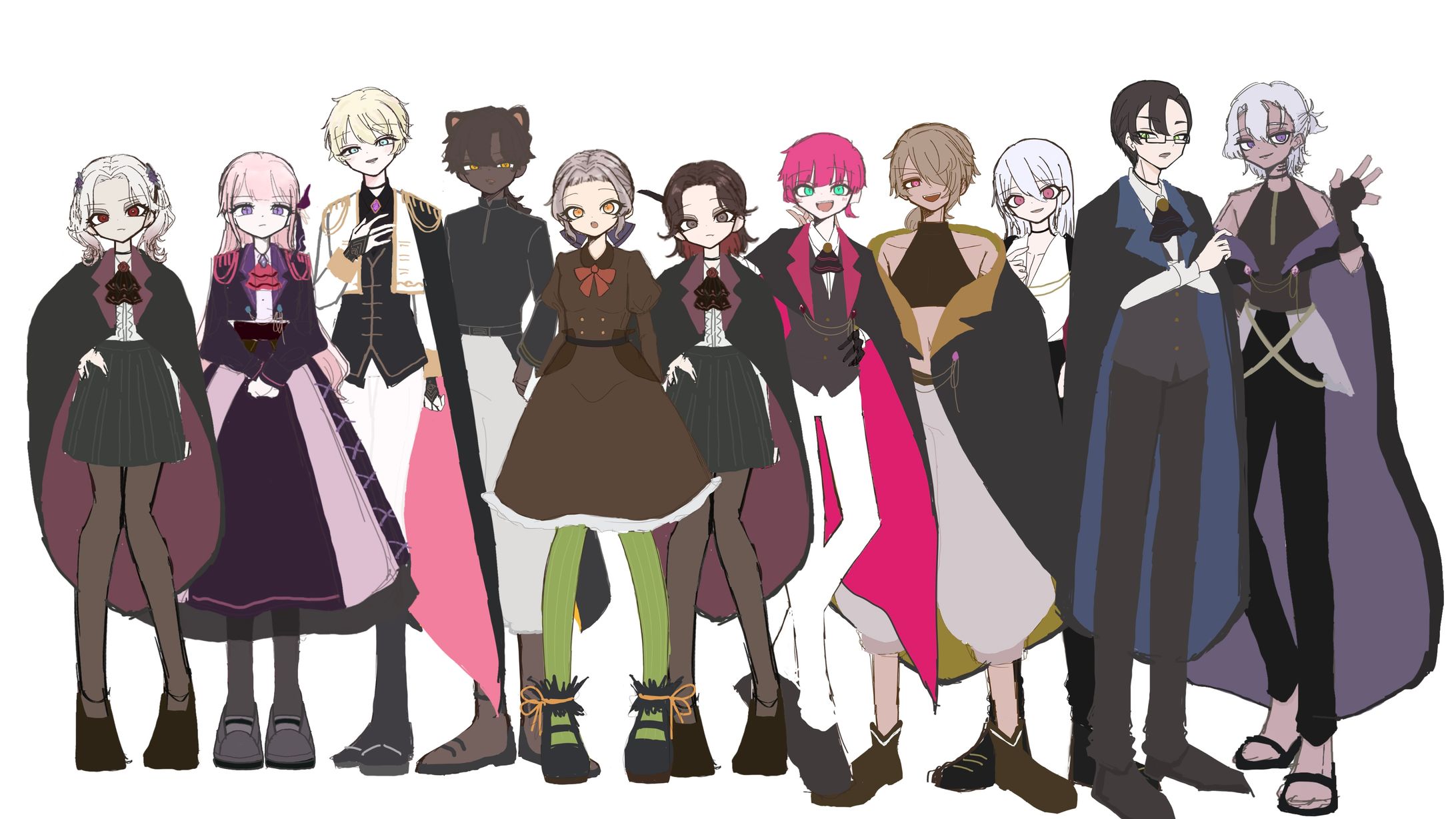 等身イラストのカラーラフ【oc】-1