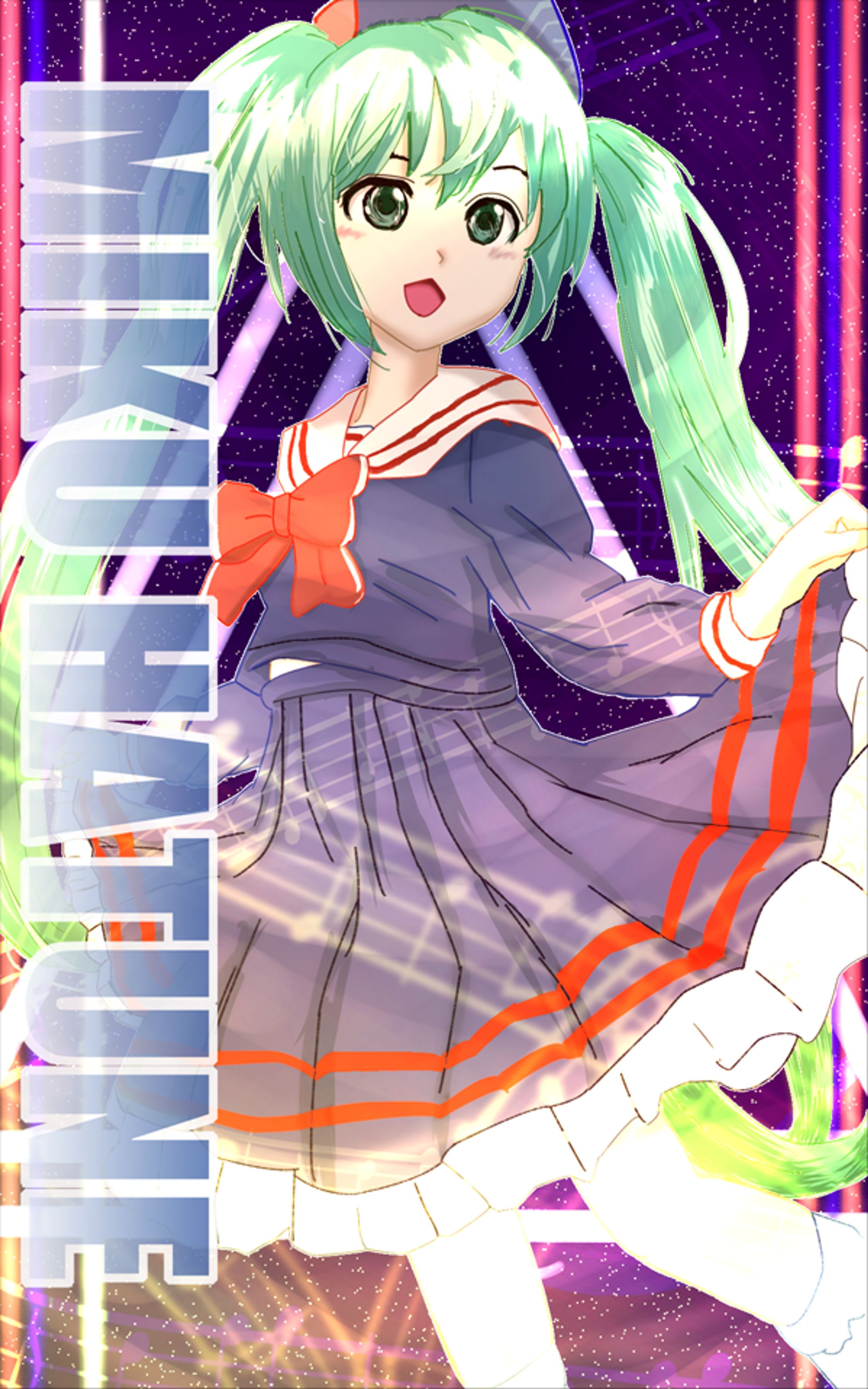 初音ミク（音ゲーム用イラスト）-1