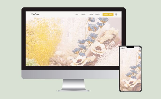 ドライフラワー専門店Webサイト(架空)
