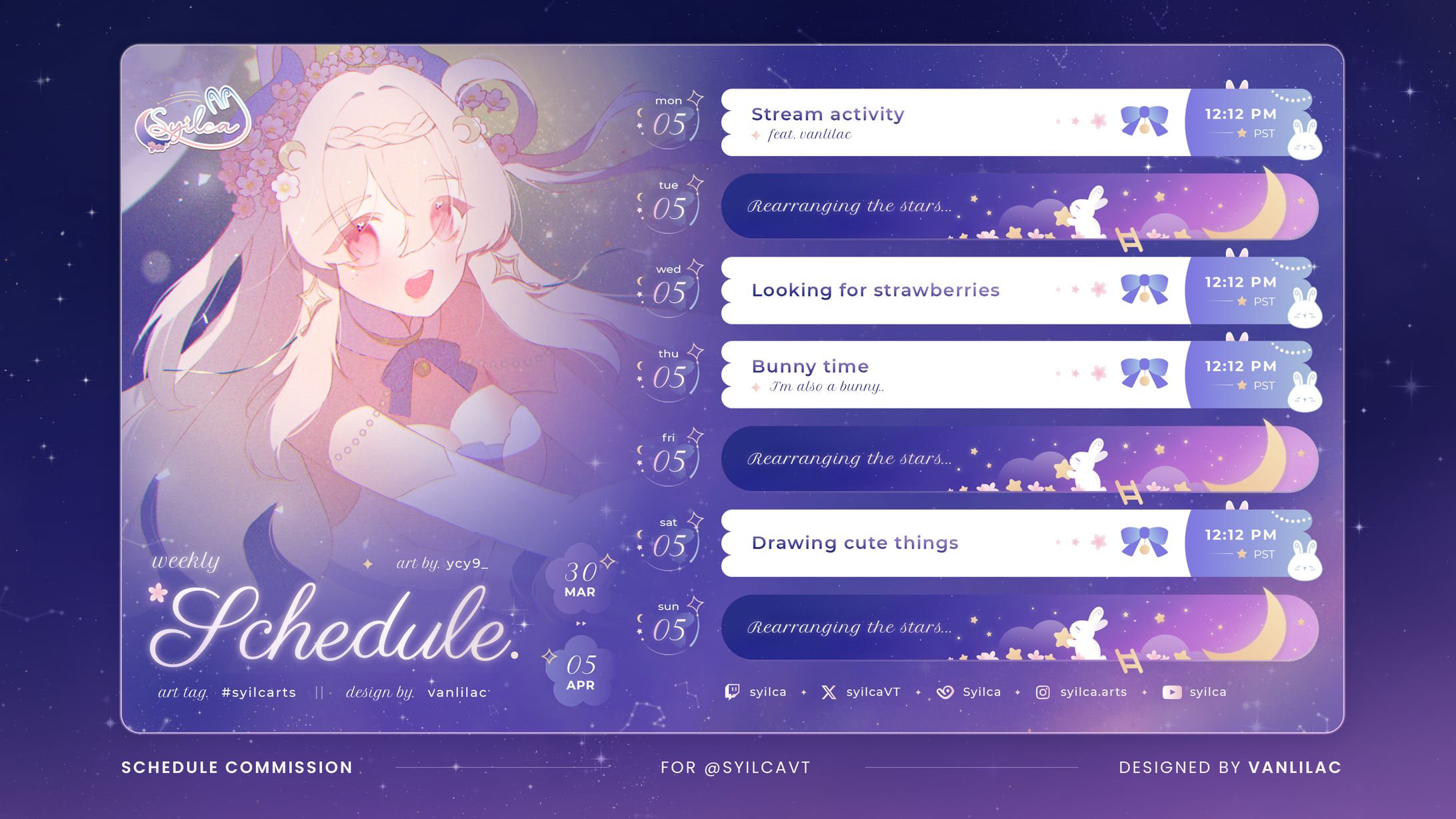 Syilca's Stream Schedule-1