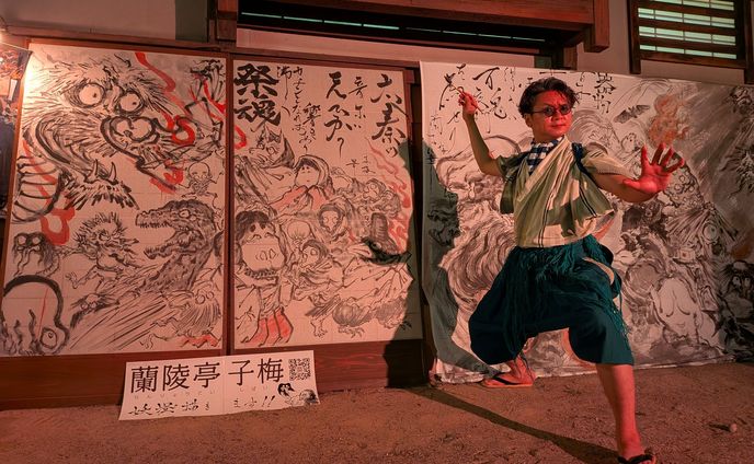 東映太秦映画村「太秦祭魂」ライブペイント