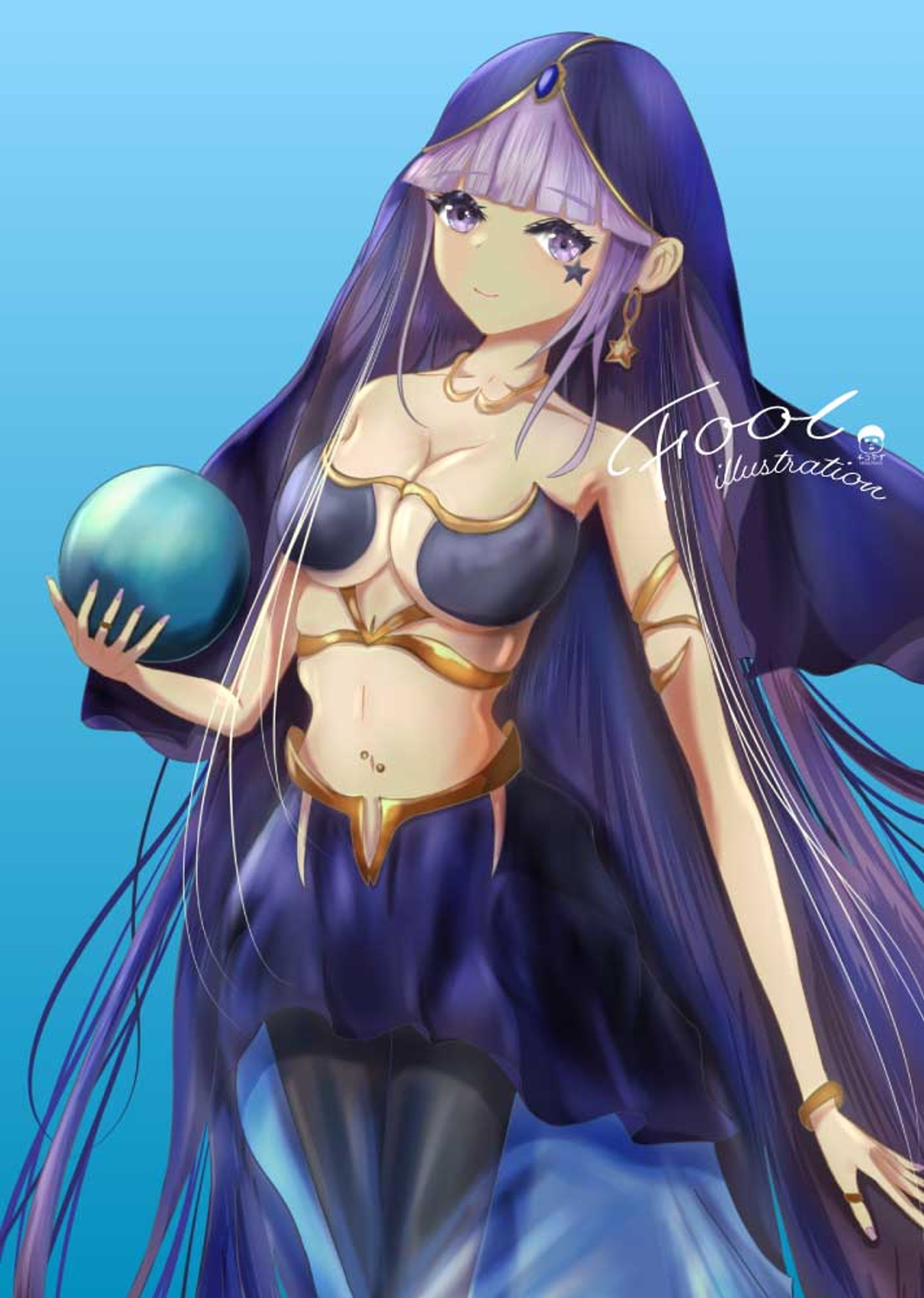 占い師の女の子の立ち絵-1
