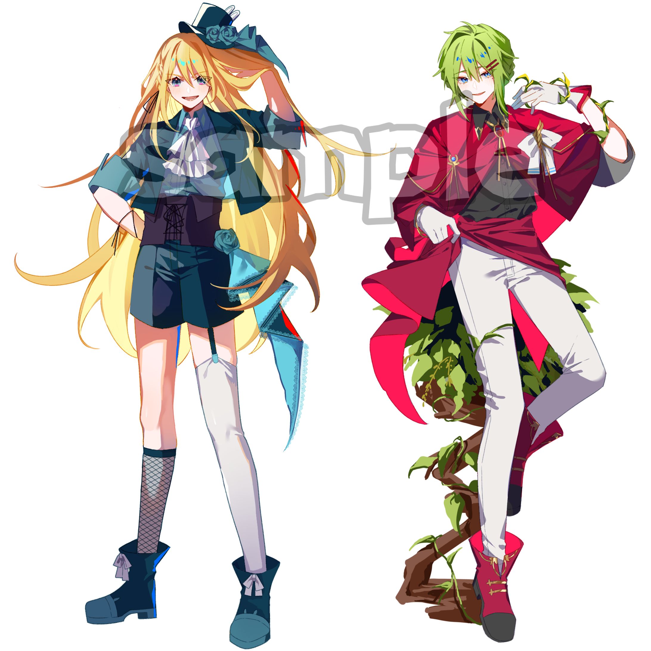 りいイラストオーダー 依頼品・RPG/立ち絵/4名