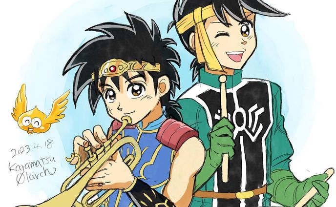 ダイの大冒険フィルムコンサートをオンラインで観ました！
林ゆうき様のお話も音楽も最高です。
破邪の力でポップが駆けつけたところとかレクイエムのヒュンケルの過去とか泣きました。
素敵な時間をありがとうございました！
#ダイの大冒険
#ダイの大冒険フィルムコンサート
#ダイの大冒険ファンアート