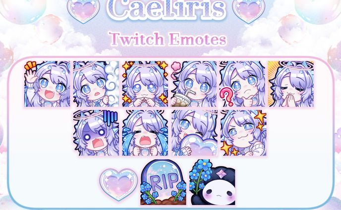 Caeliris様｜Twitchスタンプ&バッヂ/Twitch Emotes & Badges