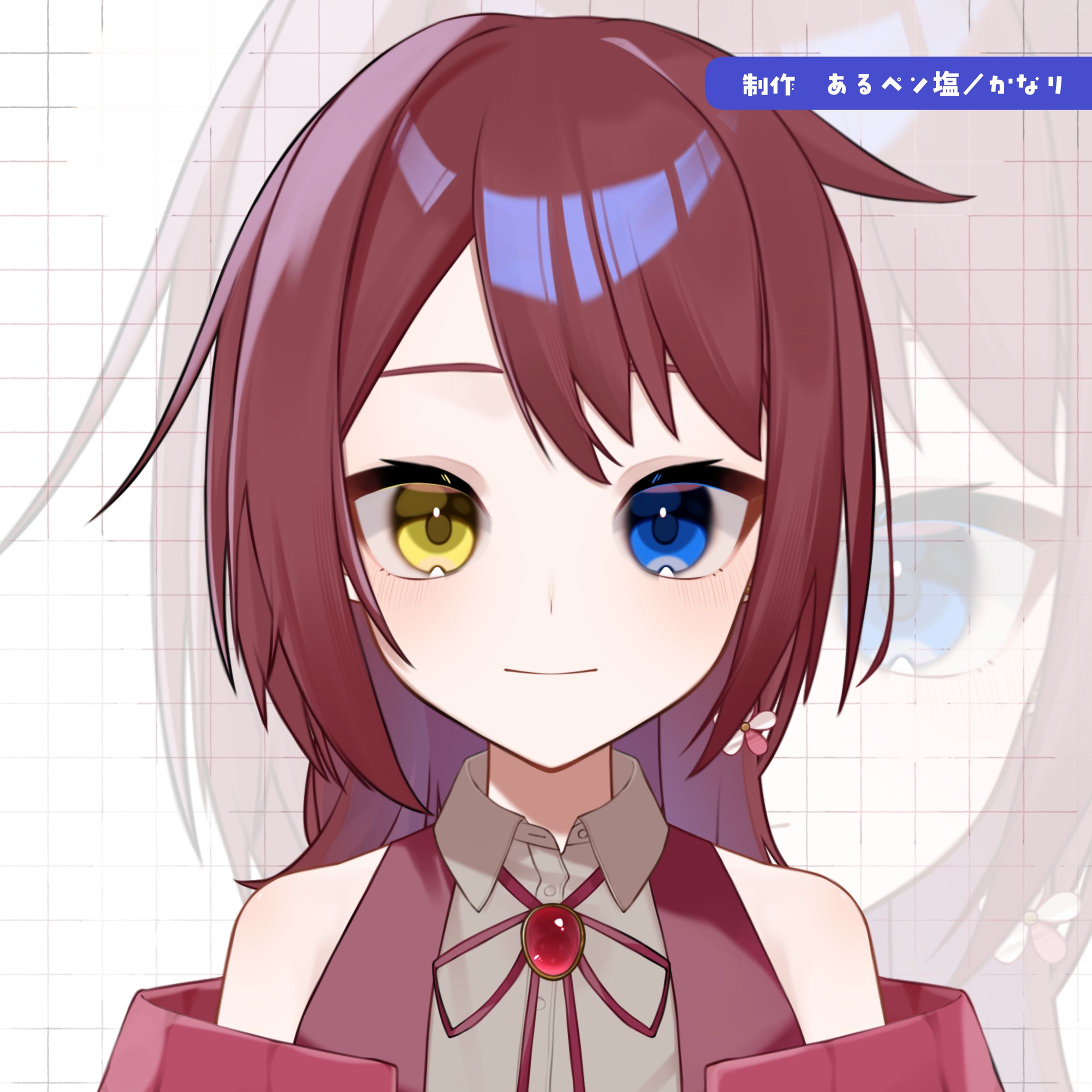 【commission】 ぴりゅ 様　Live2Dモデル&三面図-1