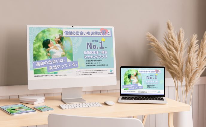 マッチングアプリ　LPデザイン