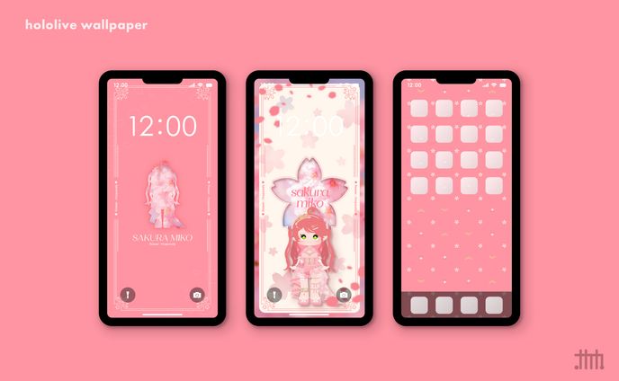 【二次創作】スマホ壁紙 さくらみこ flower fantasista