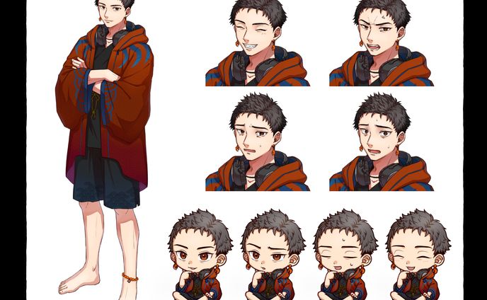 ご依頼立ち絵+ミニキャラ