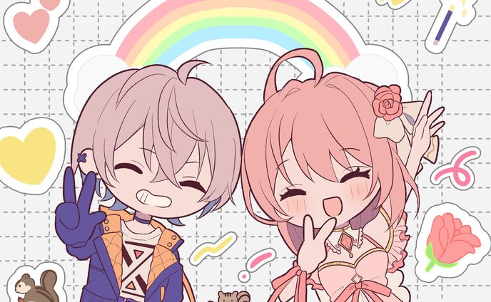 SDキャラ　るか様・まちゃぴ様【ご依頼】