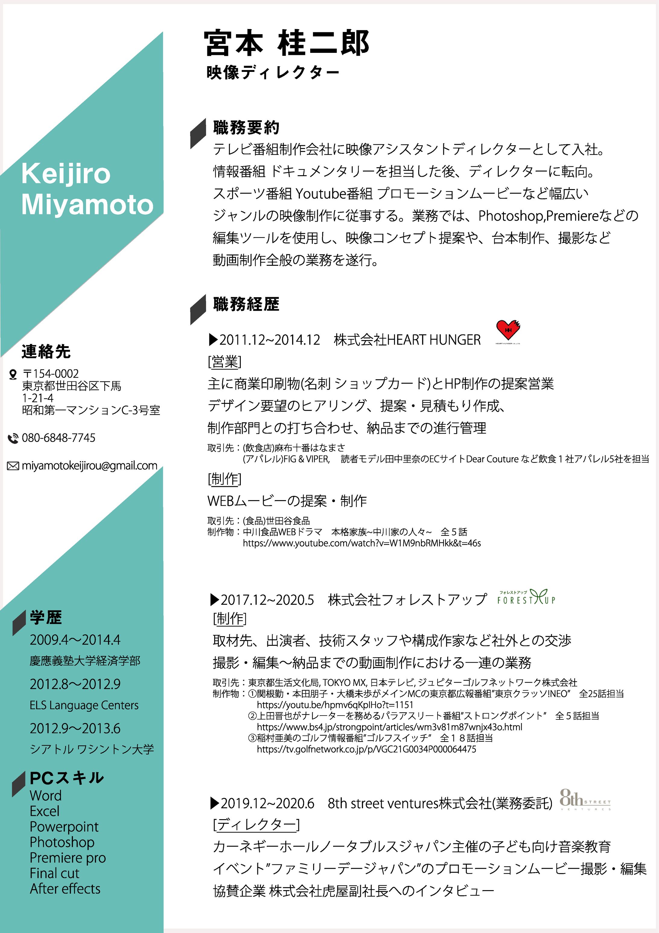 職務経歴表（〜2020）-1