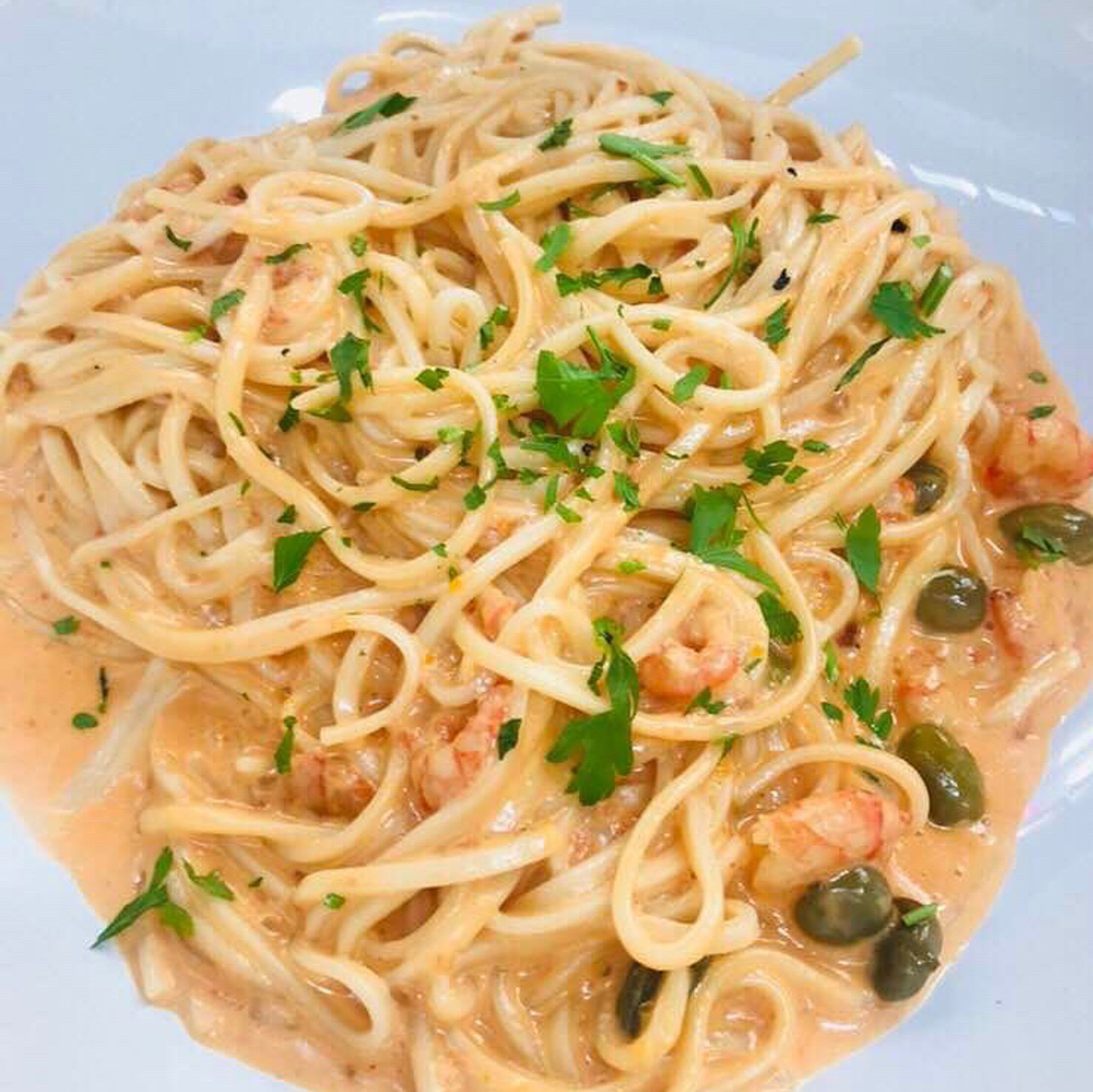 Spaghetti & Shrimp/Rose sauce-1