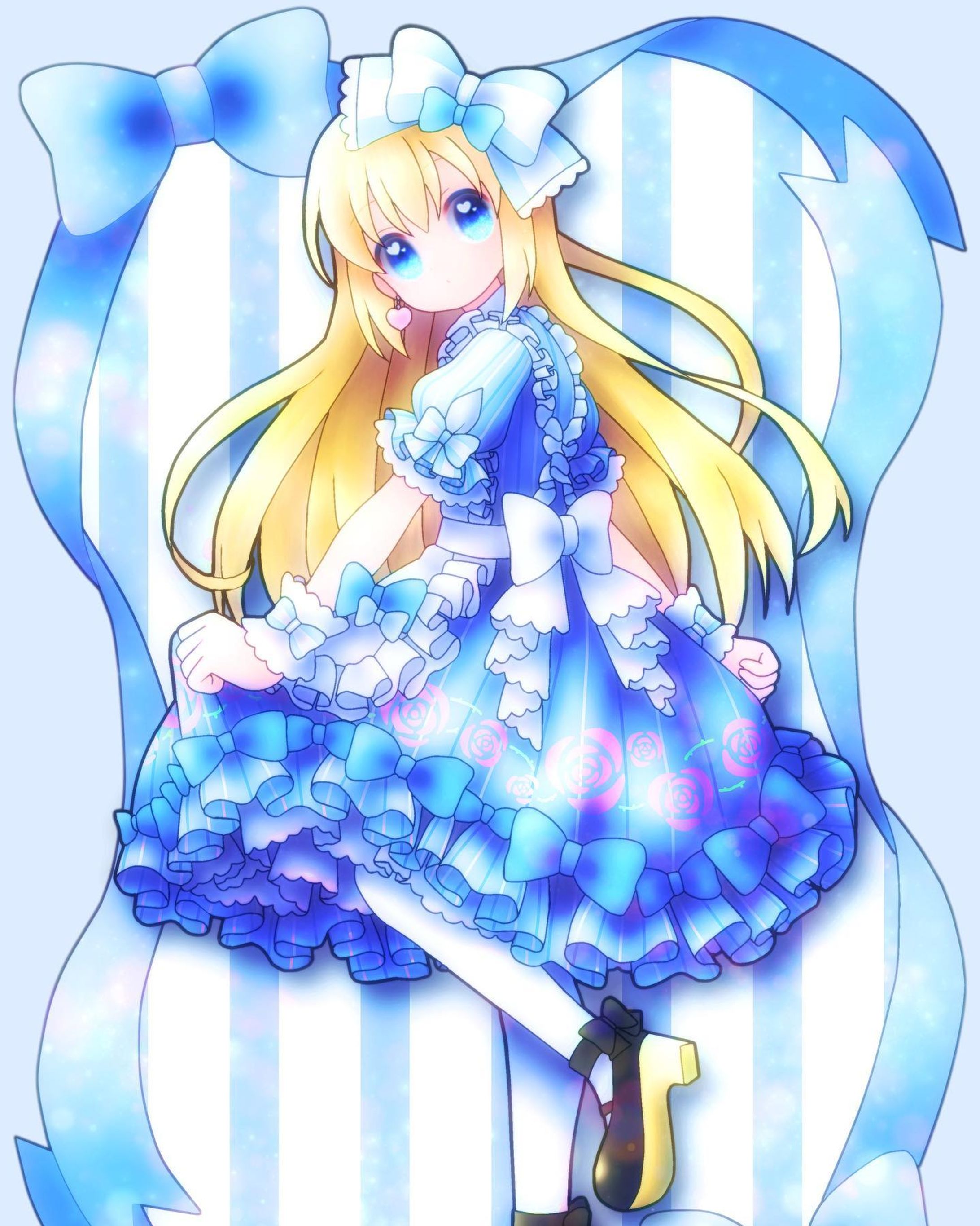 アリス　#イラスト　#お絵描き　#illustration #illust #女の子　#女の子イラスト　#デジタル　#デジタルイラスト　#デジタル絵　#オリジナル　#オリジナルイラスト　#オリジナル絵　#ロリィタ　#ロリィタファッション　#ロリータ　#ロリータファッション　#フリル　#リボン　#アリス　#不思議の国のアリス-1
