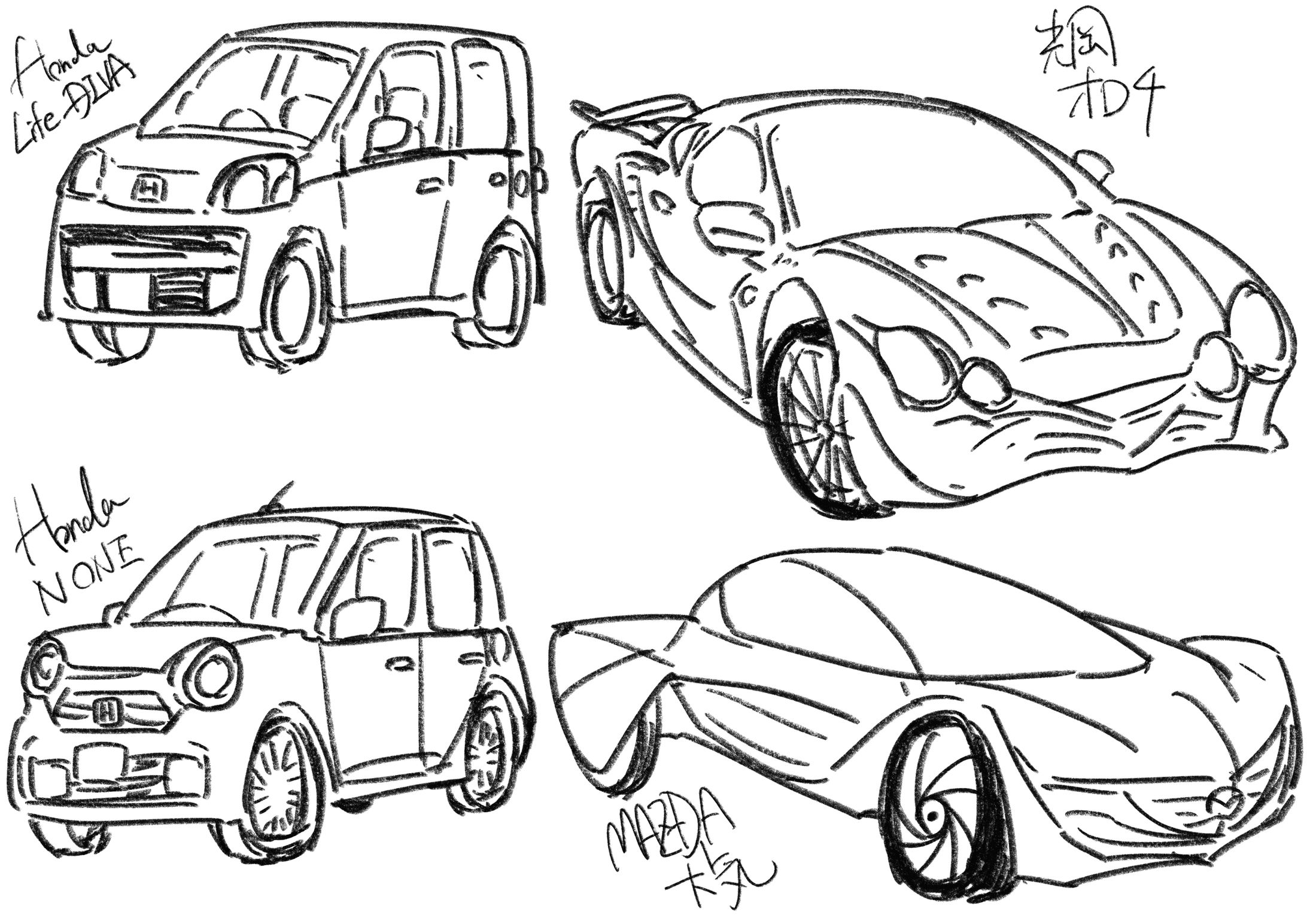 【スケッチ】自動車-1