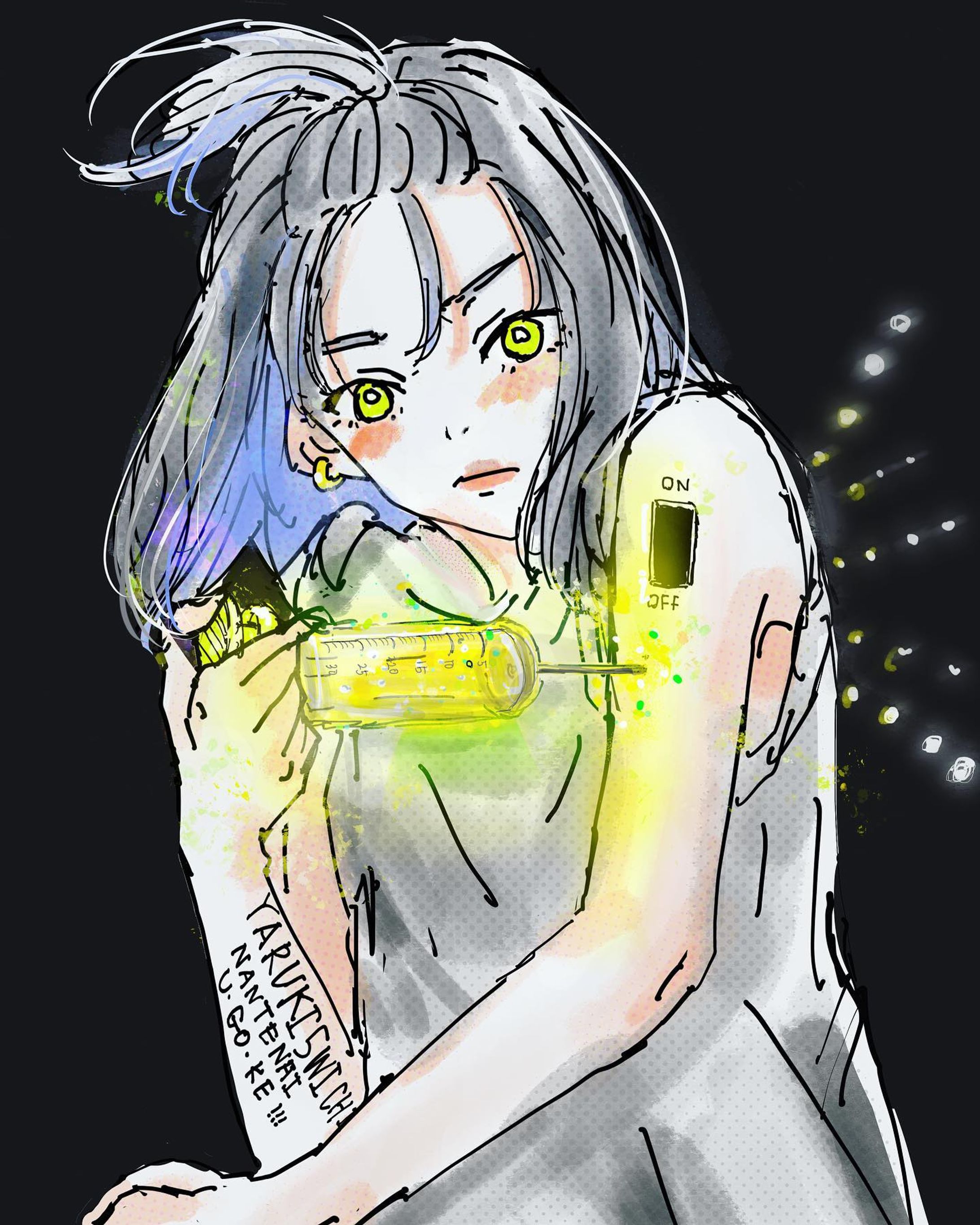 ドーパミン/ドーピング

人間にやる気なんてものは存在しない。動かないとやる気物質と言われているドーパミンは発生しないみたいなこと、お菓子食べながらYouTubeをたらたら見てた時に知って、衝撃受けて描いた絵です🤔😂（ちょっと適当に説明してます。正しくはちゃんとした情報源で確認してください）
ノリで描いちゃったので、普段使わないペンで描いちゃった。

ちなみにこの髪型は私の本気モードの時の髪型です😂-1