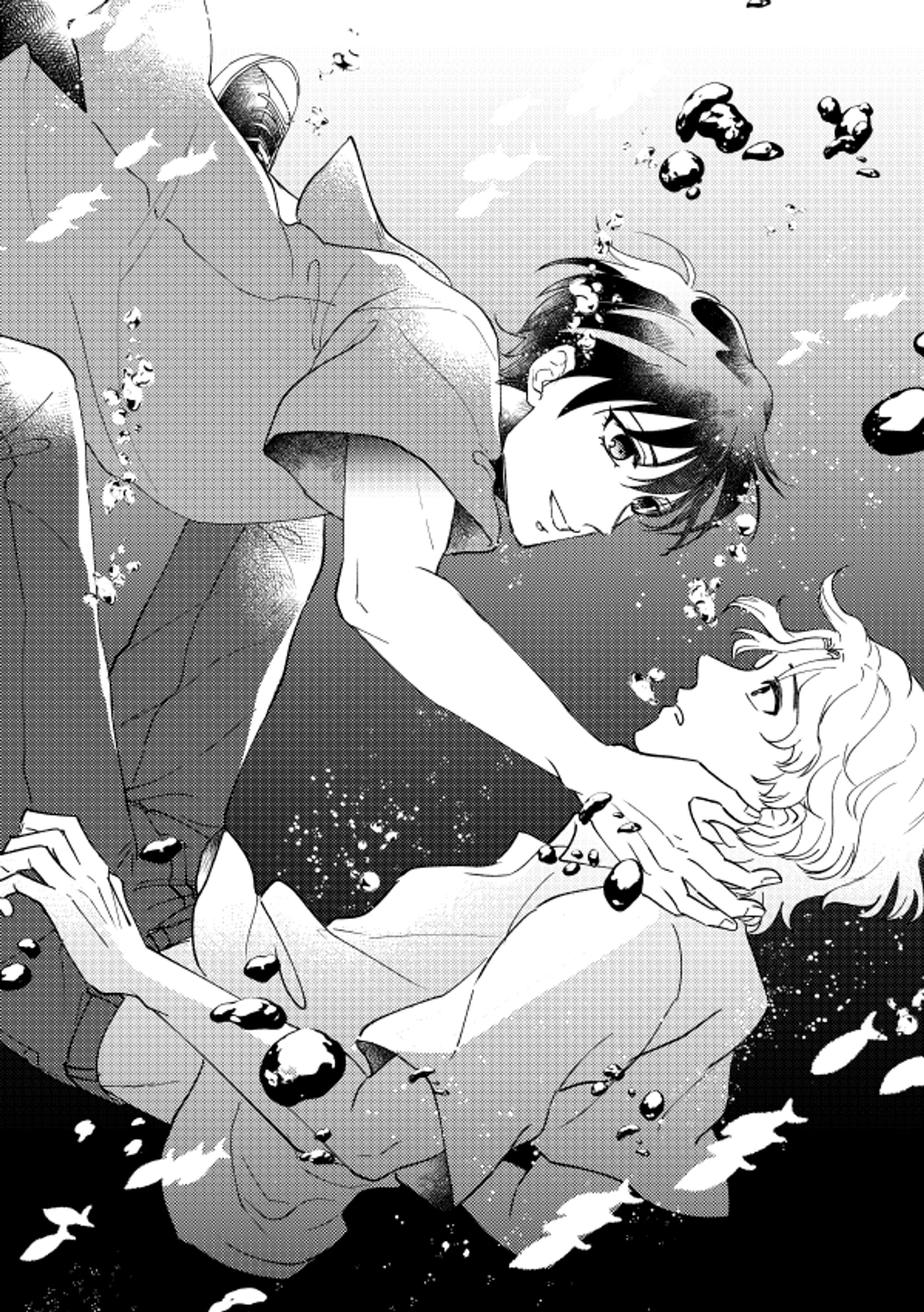 一次創作イラスト（モノクロ）-1