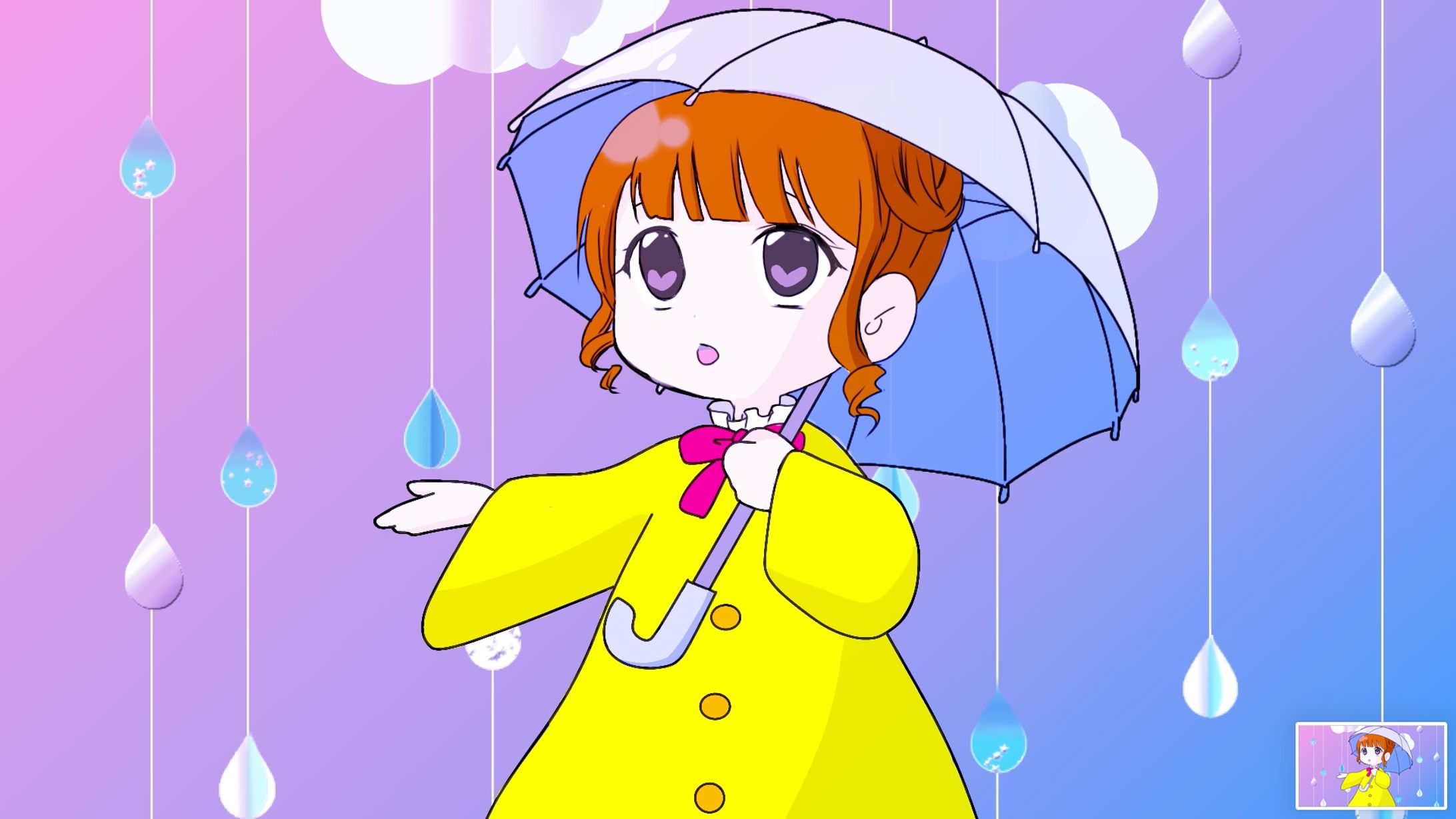雨の中の女の子-1