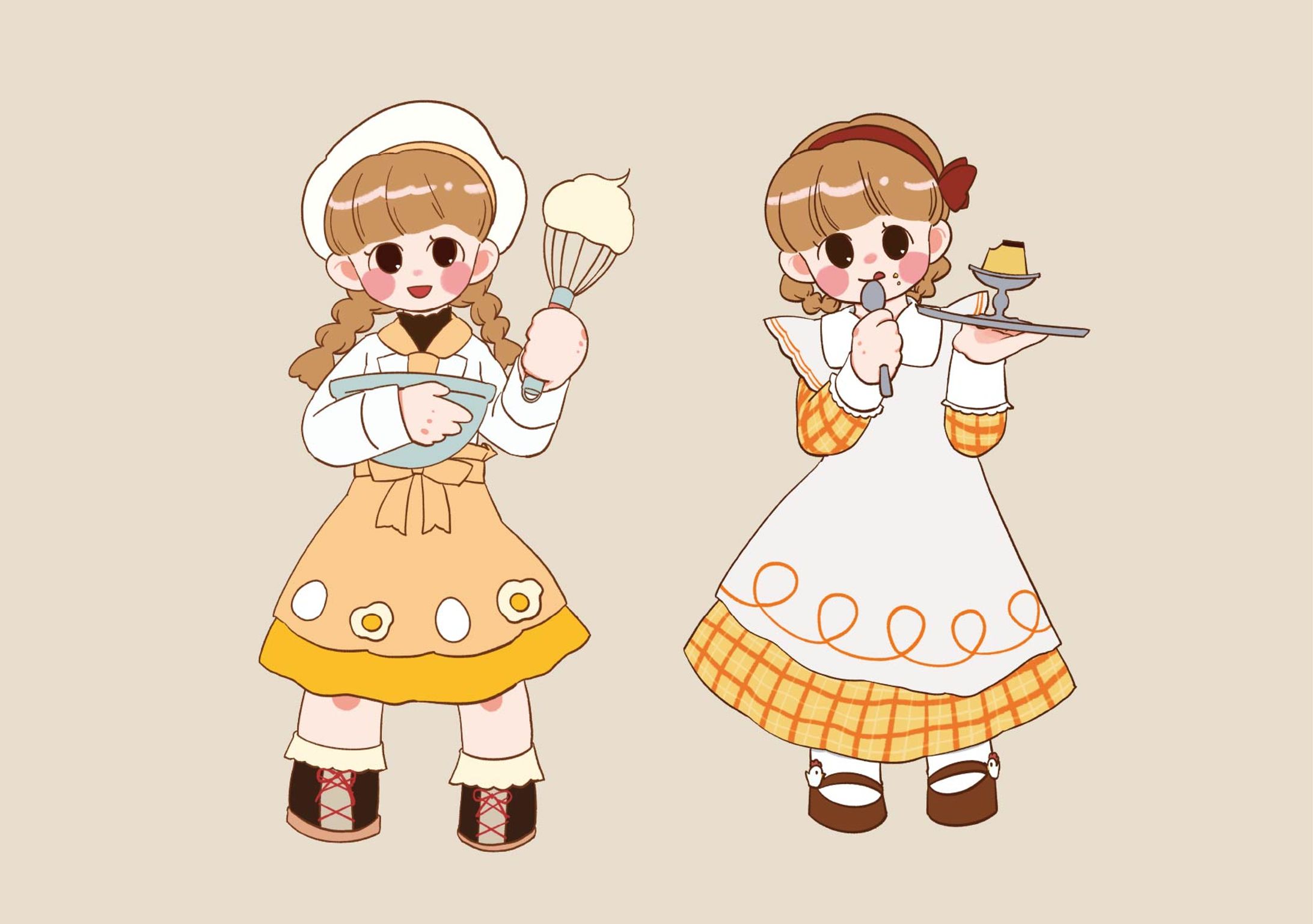 新発売のプリンの女の子のイメージキャラクター-1