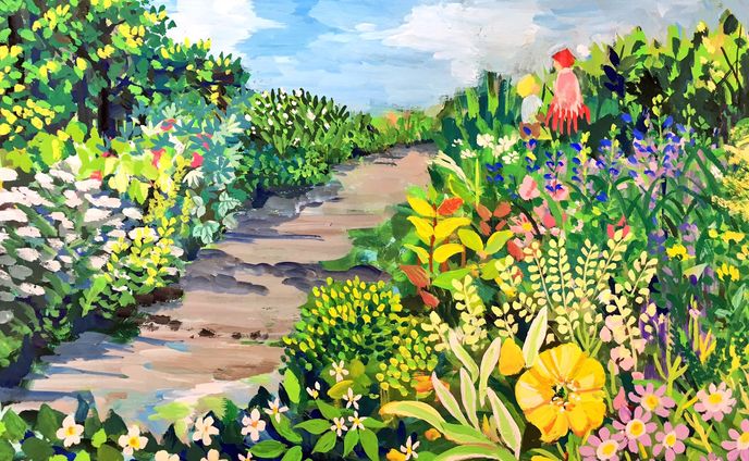 デジタルイラスト、水彩イラスト