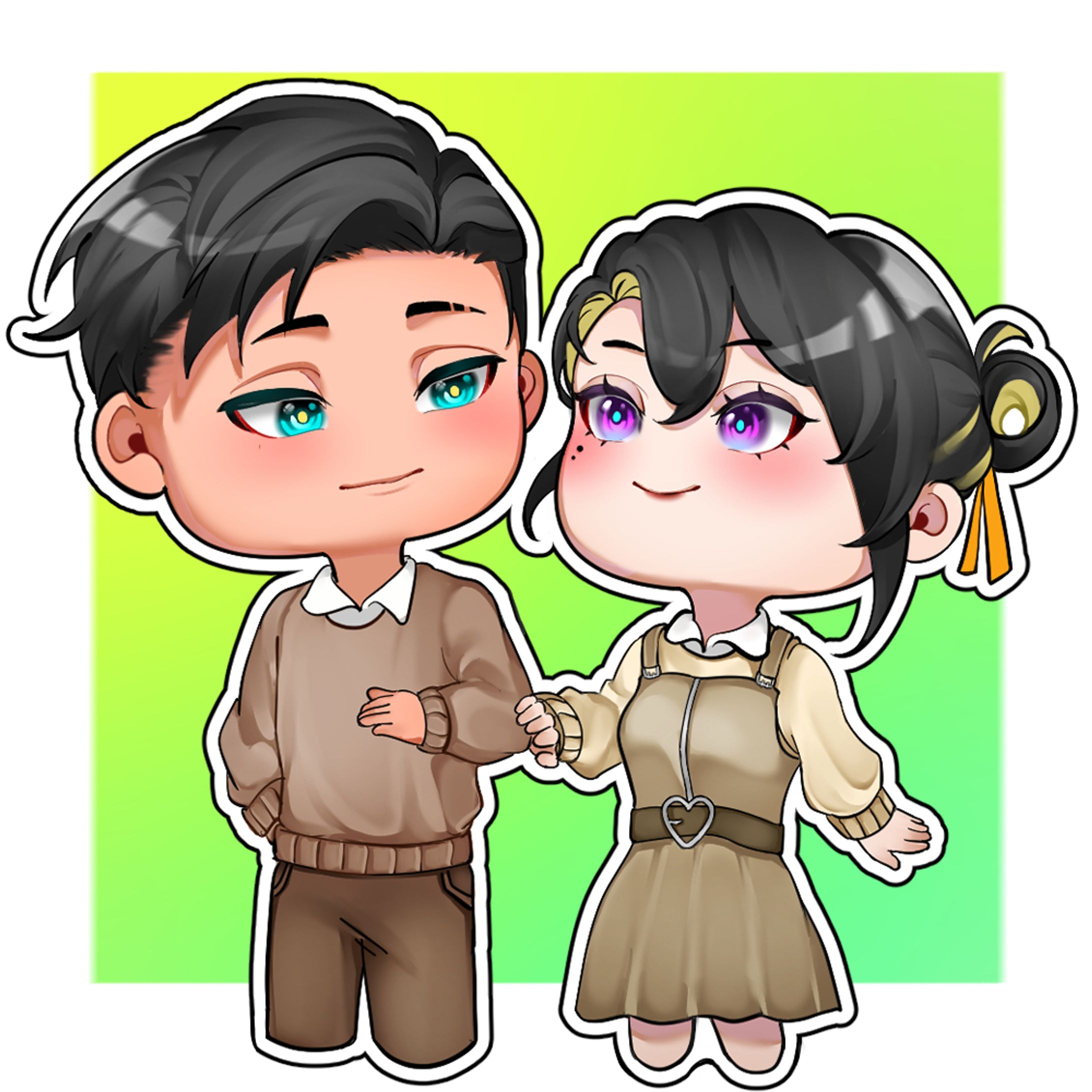 [ Chibi Art ] 💚💛-1