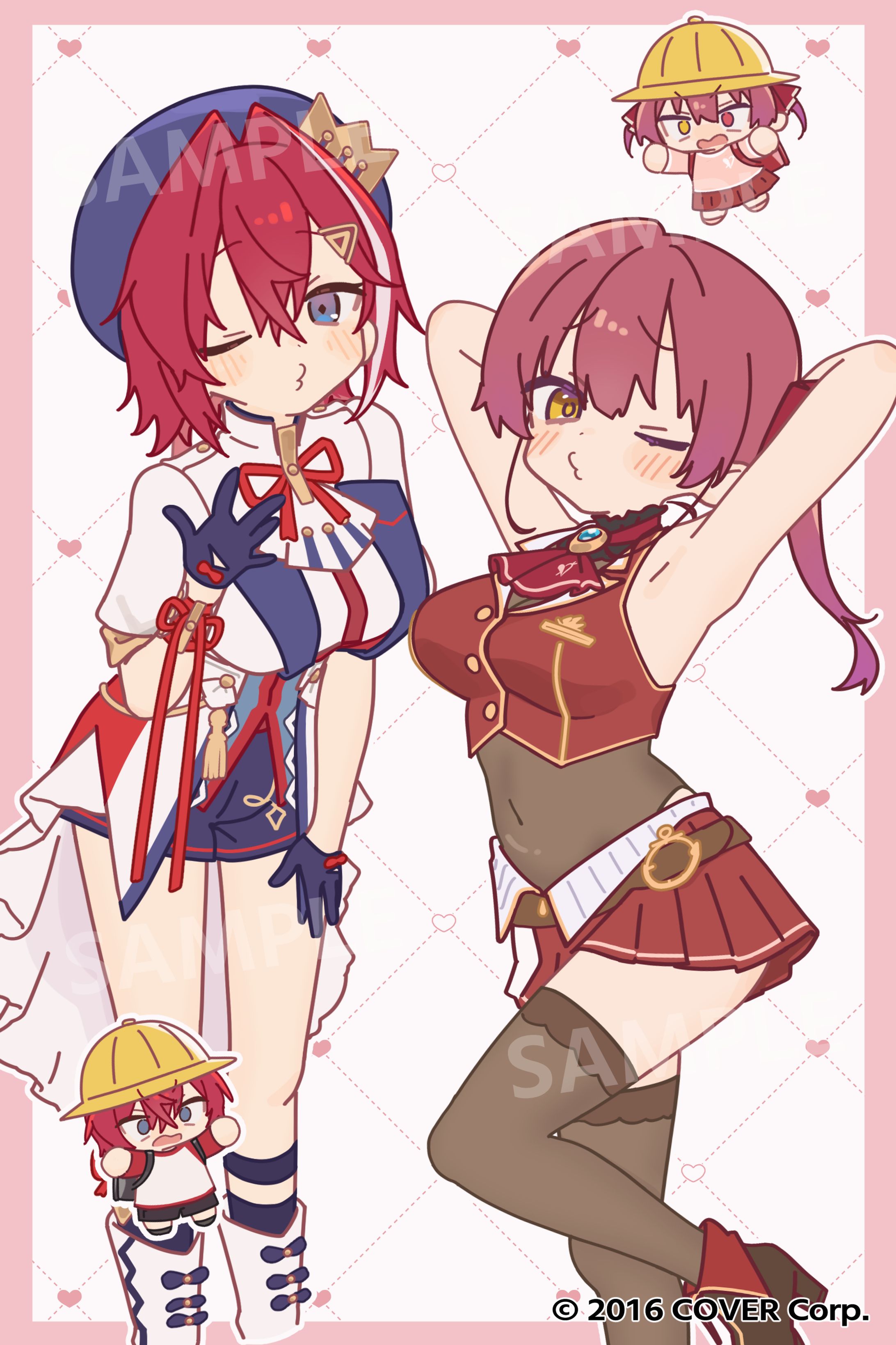 ホロライブ所属 宝鐘マリン様ショート動画用イラスト 3-1