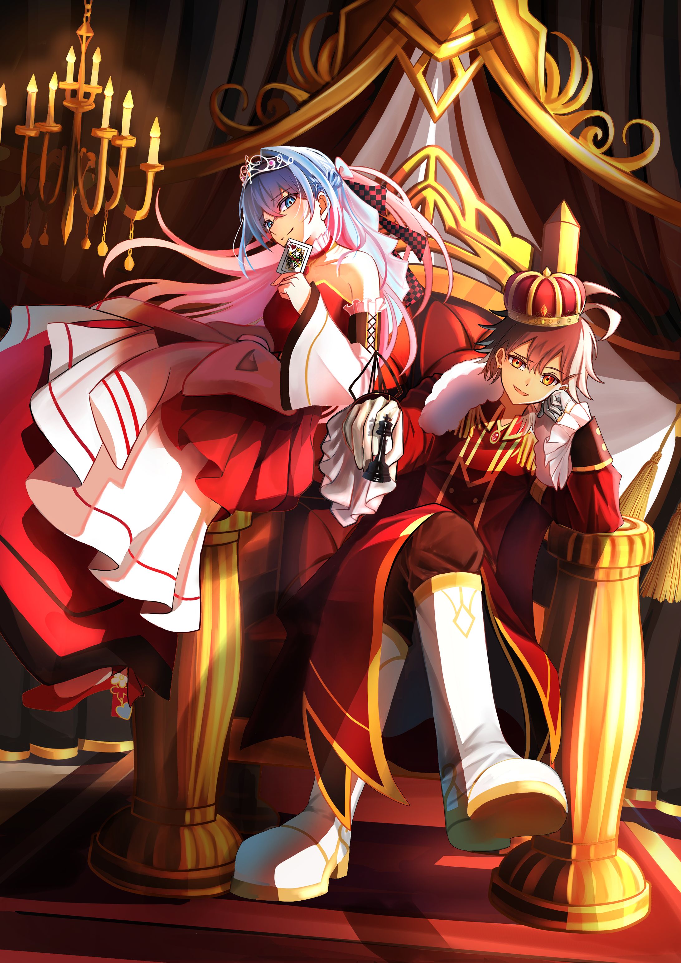 卯月色花様×白雲蓮様　コラボイラスト-1