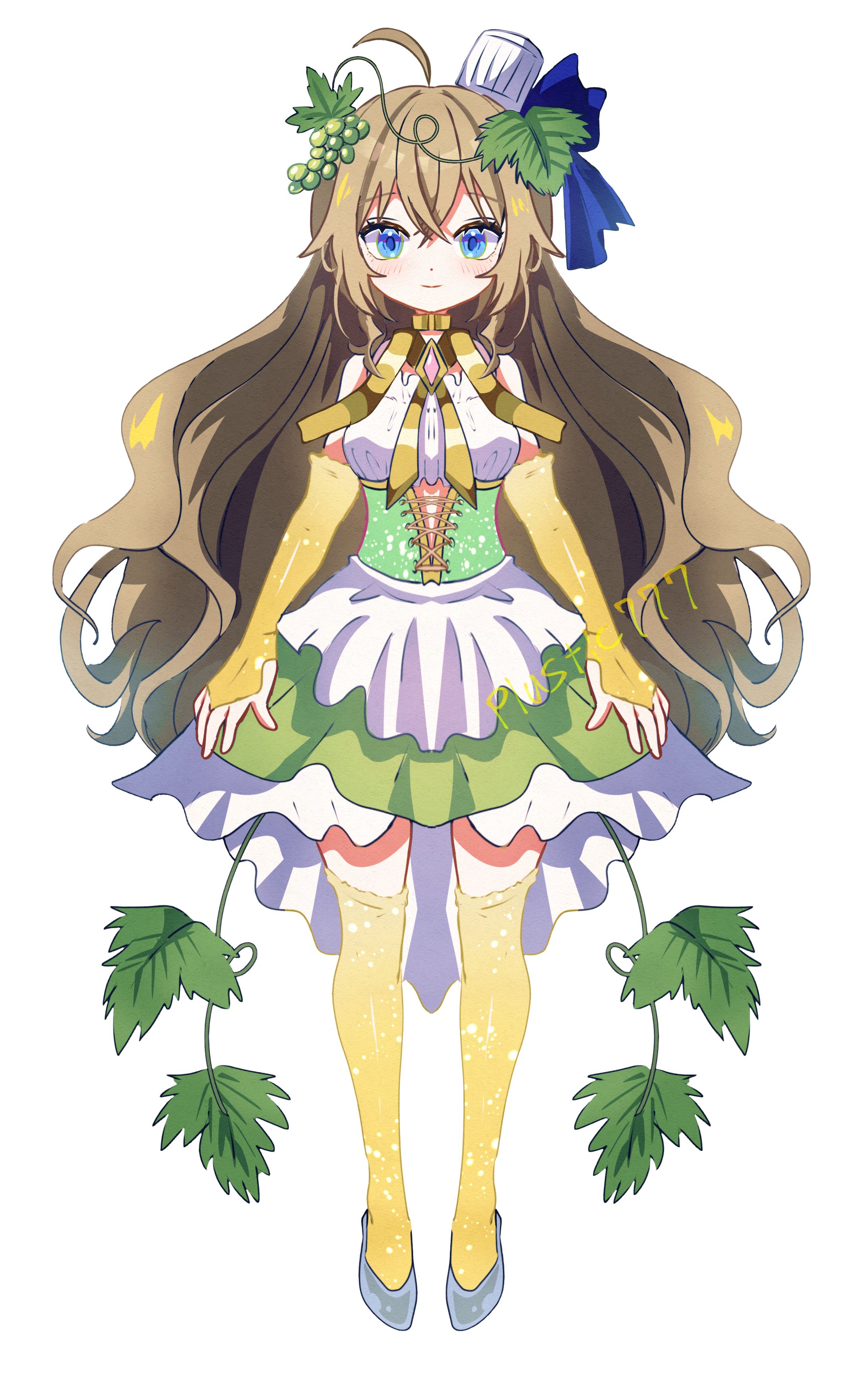 ぶどう味の炭酸飲料イメージの少女-1