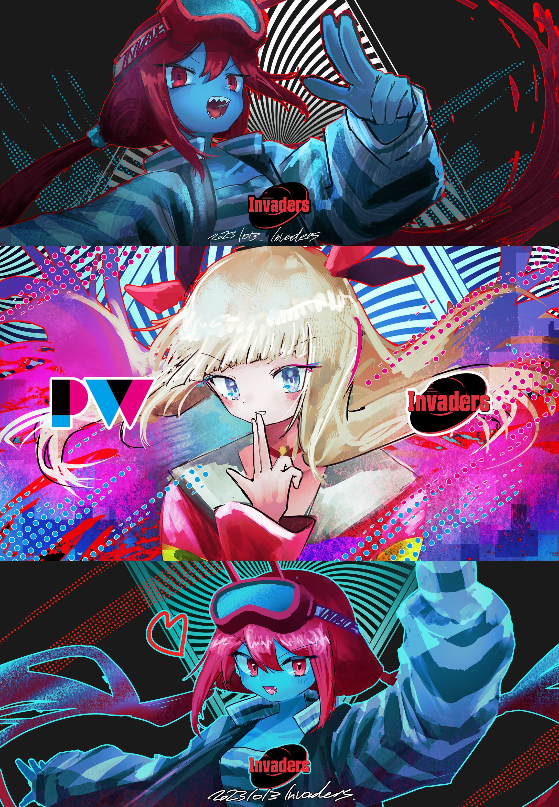 「Invaders1013」「#パッチワーク2023」ライブペイント-1