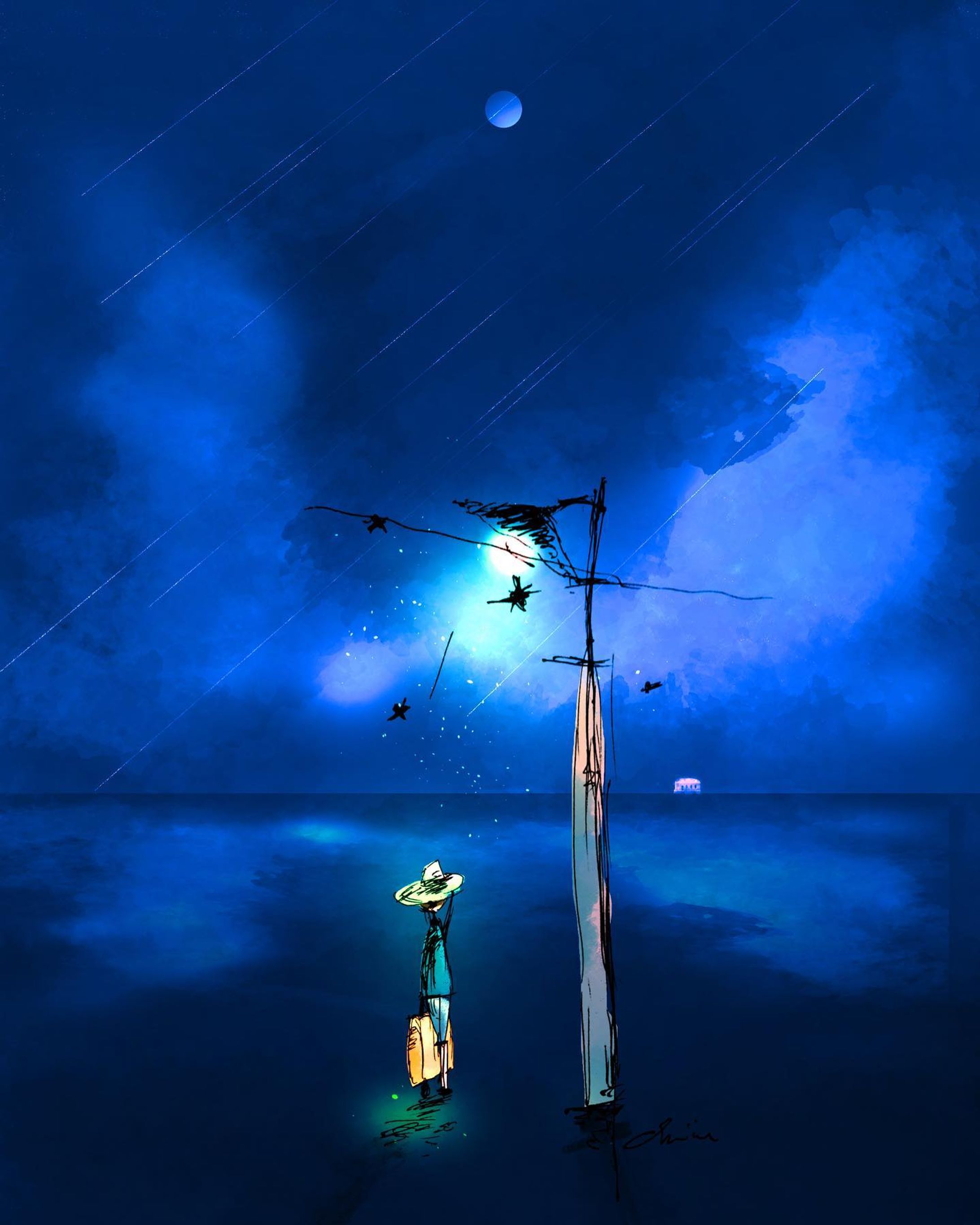 いつか出会う世界
alone

#artwork
#illustration
#キリトリセカイ
#アート
#絵
#Sky
#night
#chiiukokoneka-1