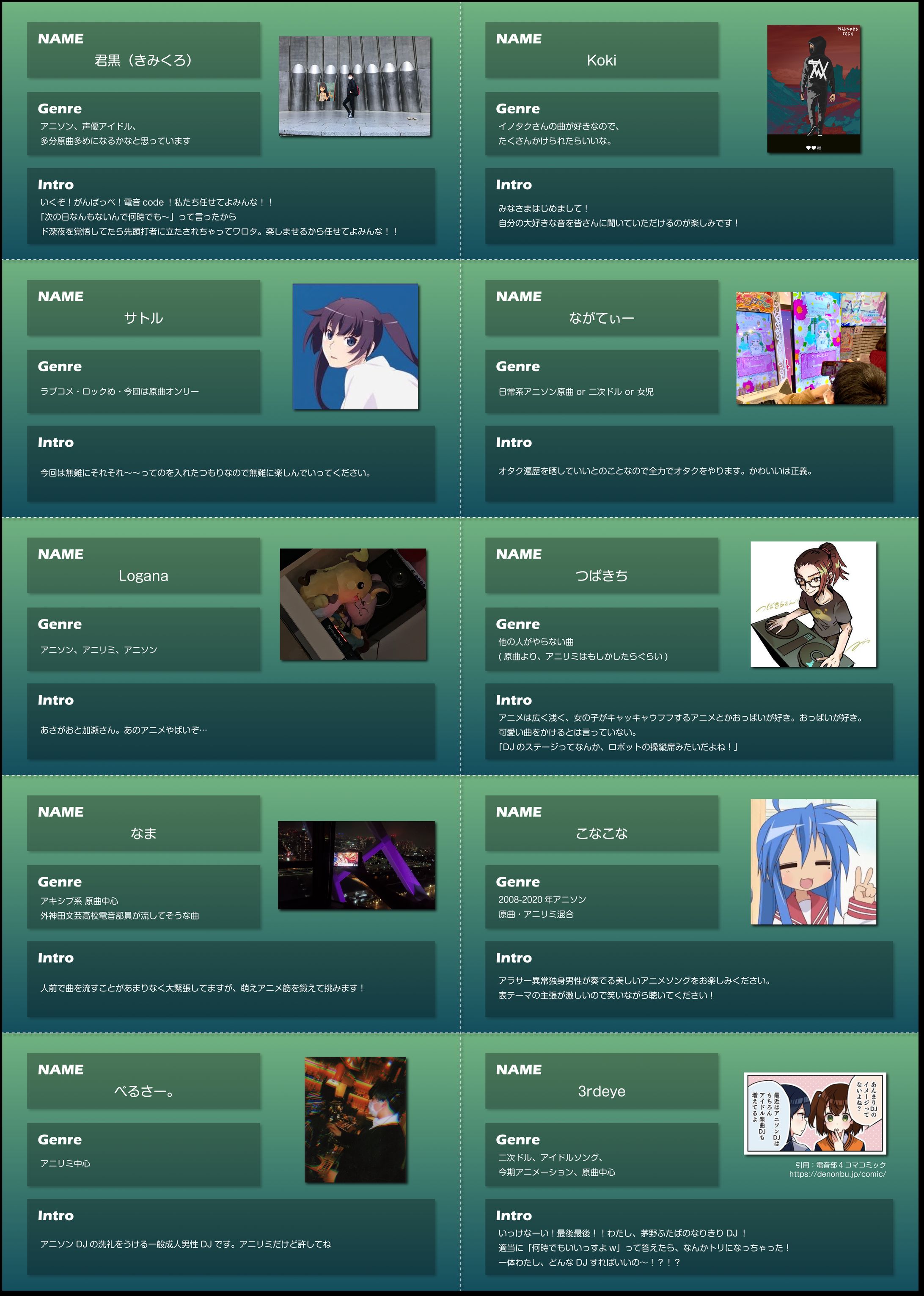 電音部リスペクトDJイベント「外神田文芸高校アニソン研究会 vol.1」紹介画像デザイン-1