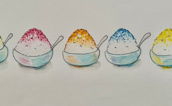 かき氷特集用イラスト集