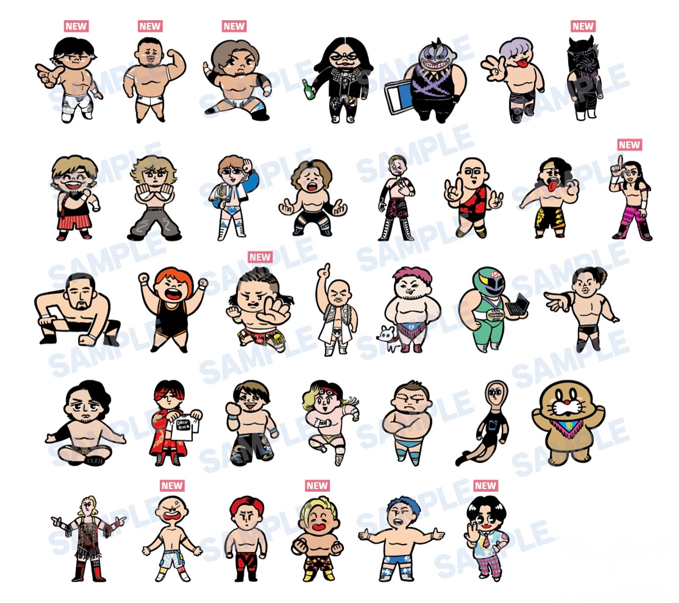 プロレス選手　グッズイラスト-1