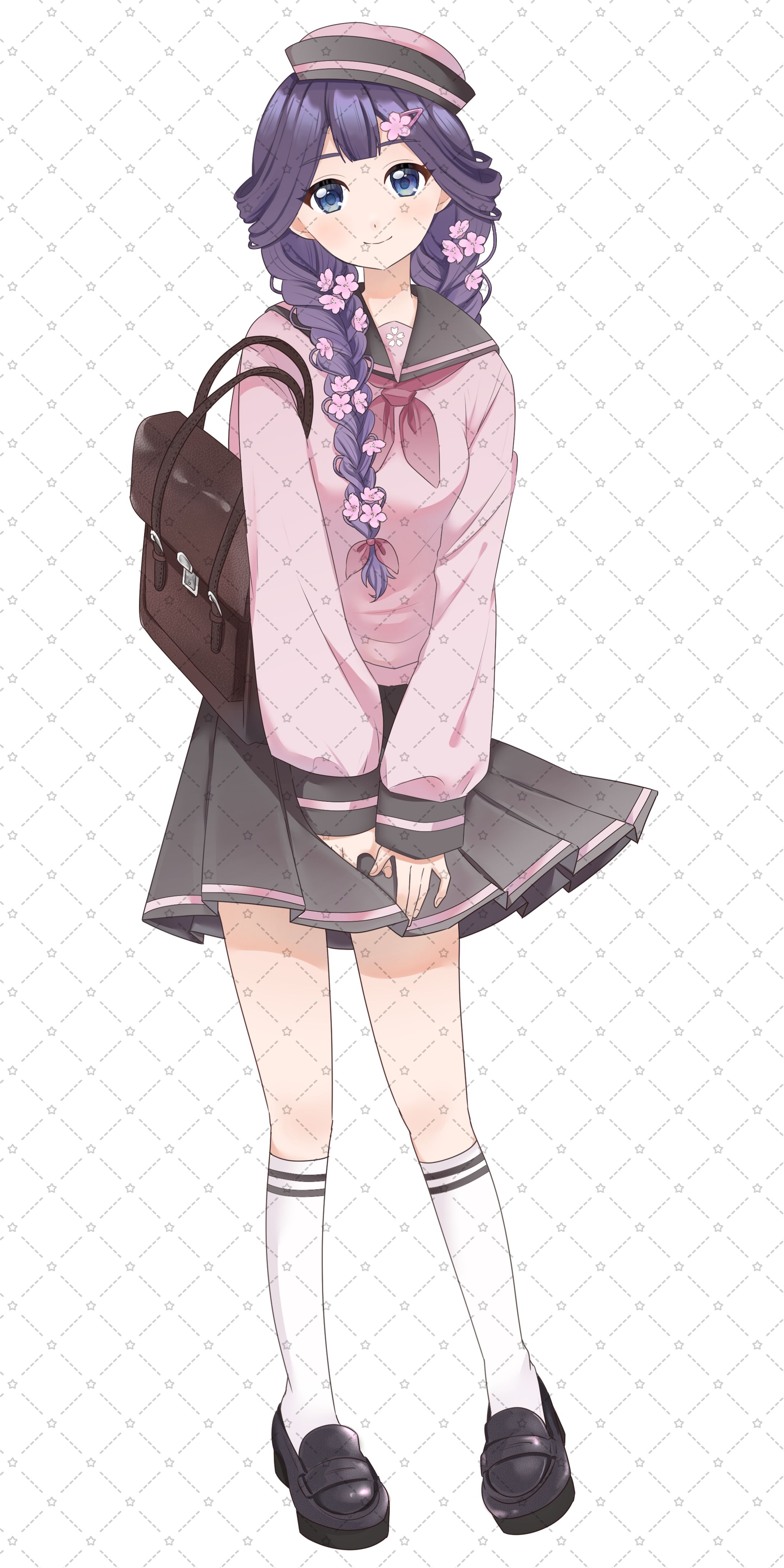 セーラー服風衣装の女性-1