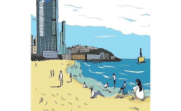 海雲台ビーチ
#Haeundae #海雲台
#adobefresco