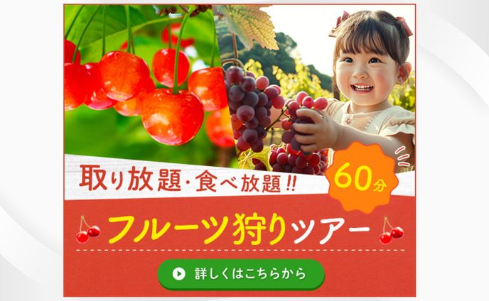 【自主制作】バナー フルーツ狩り
