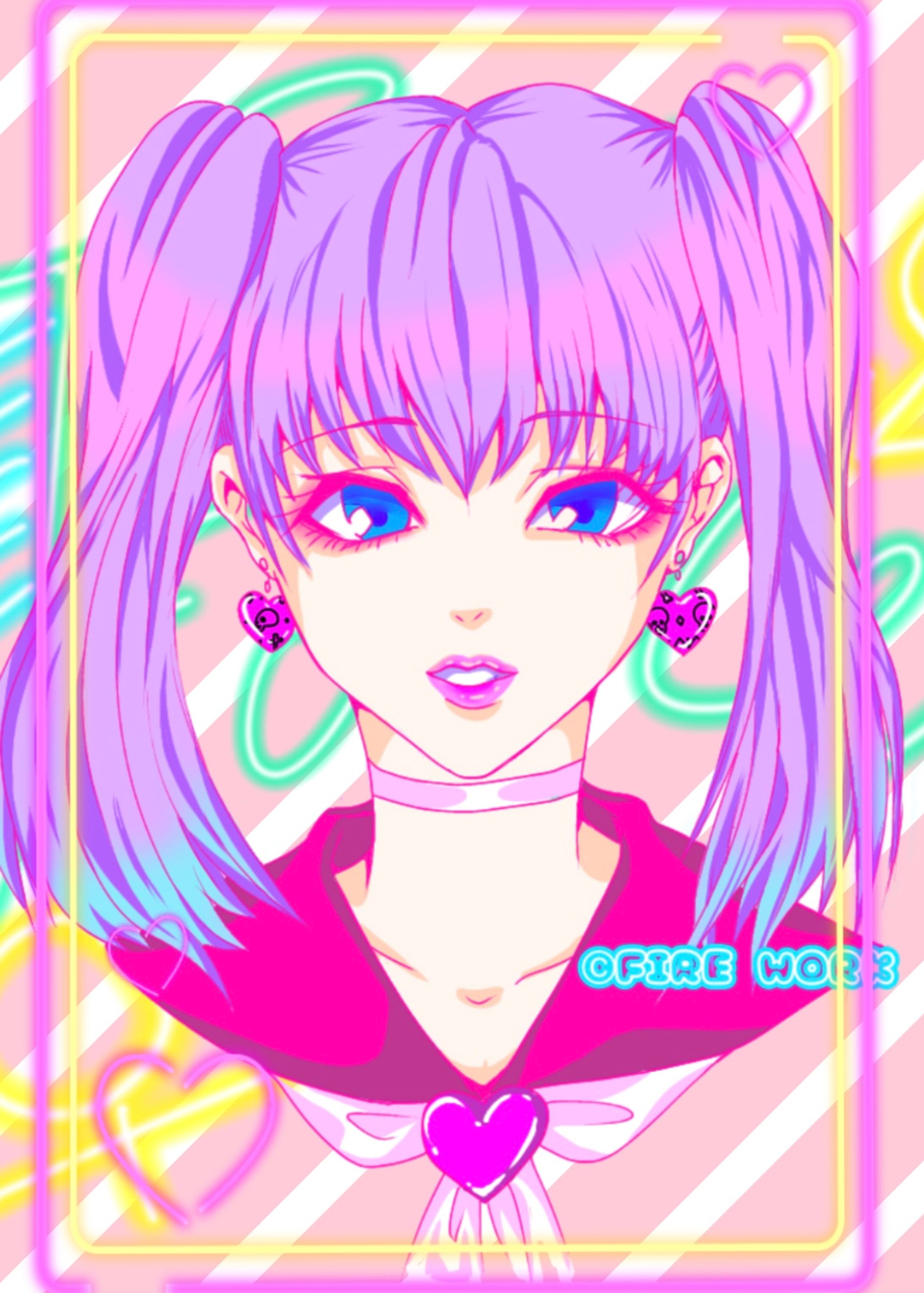 派手髪ガール③-1