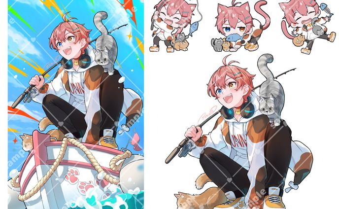 まろ様　2025年誕生日グッズ用イラスト制作