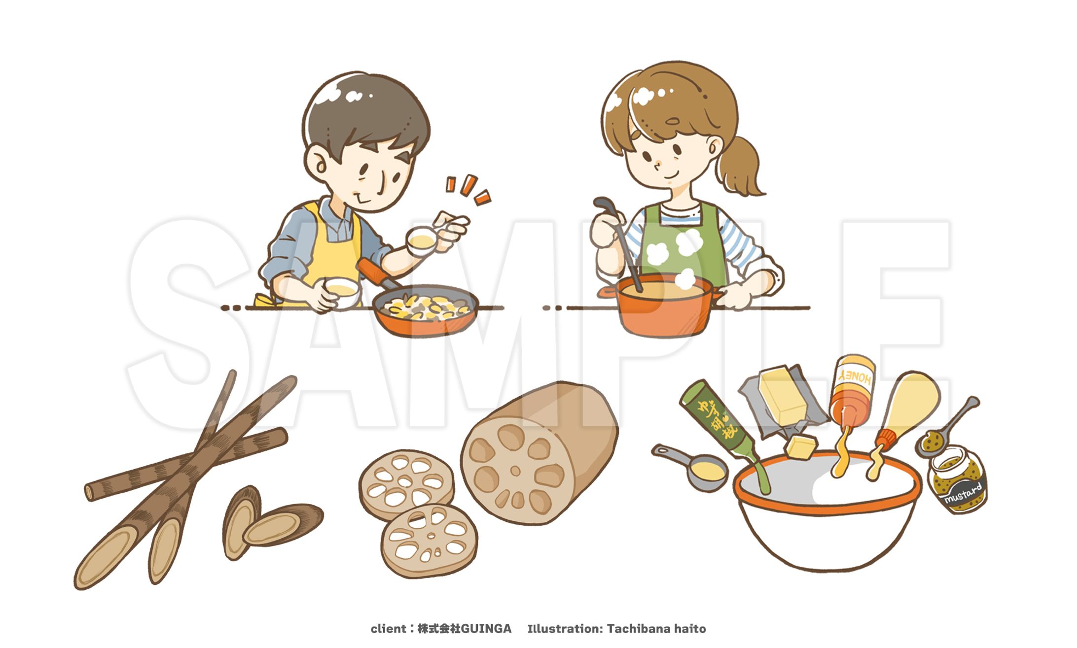 【イラスト制作】TABREVA　根菜料理特集ページイラスト-1