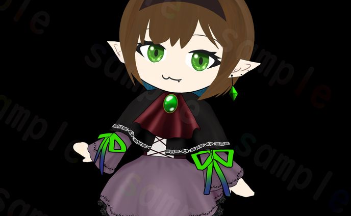 Vtuber キュレット・フェリーチェ・ヴァンテスさん　ミニキャラ