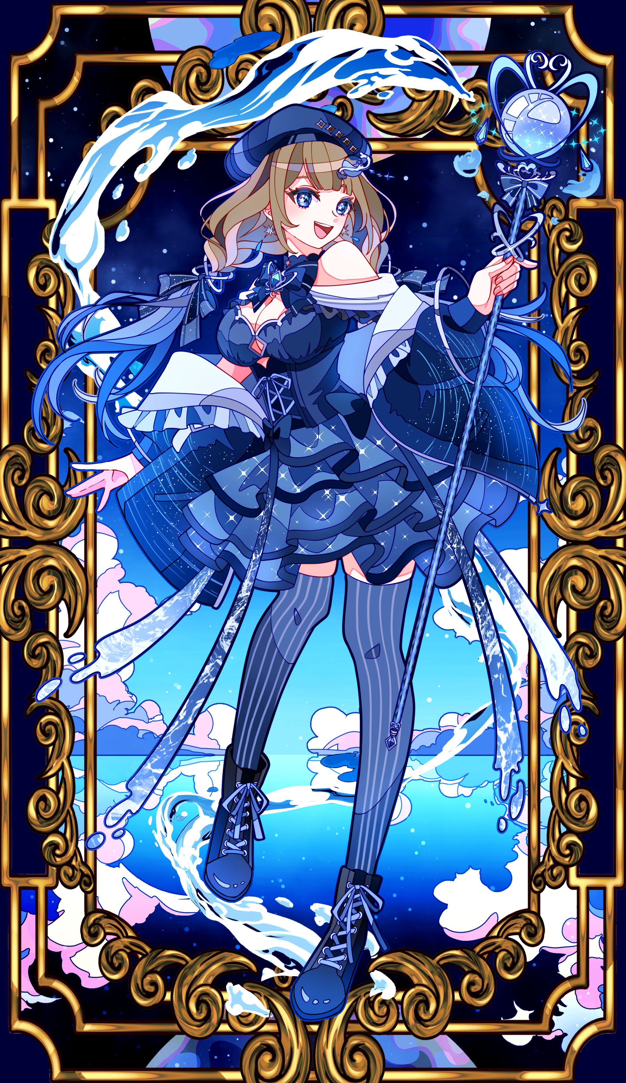 【commission】配信サムネイルなど/水鏡華様-1