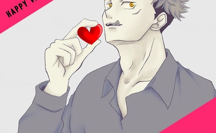 2023.2.14.
Valentine's day‪‪❤︎‬
ﾗｯﾋﾟﾝｸﾞ風に描いたのがお気に入りです❤︎.*
 #呪術廻戦イラスト  #呪術廻戦ファンアート  #jujutsukaisenfanart  #虎杖悠仁イラスト  #五条悟イラスト