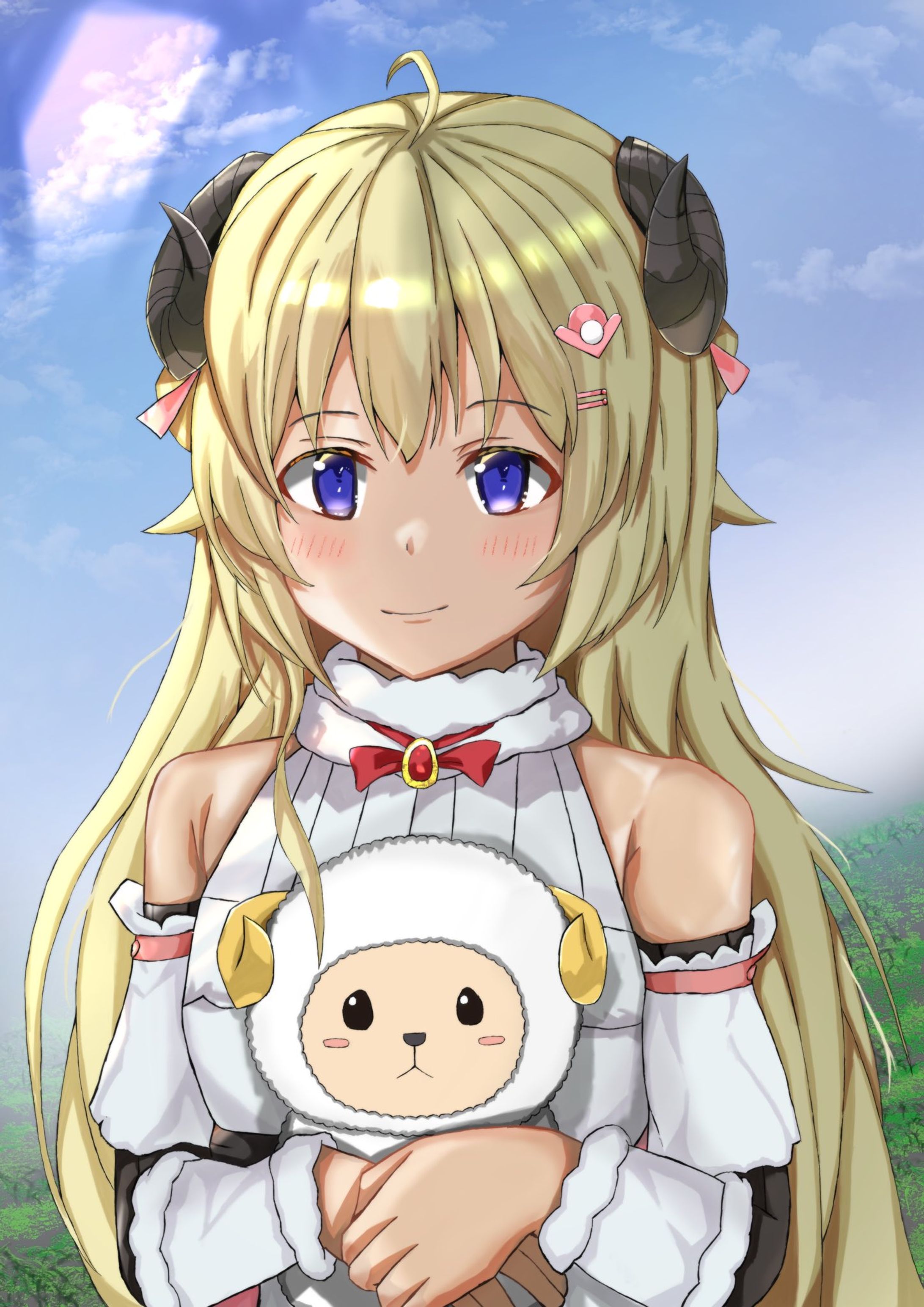 角巻わためと わためいとぬいぐるみ-1