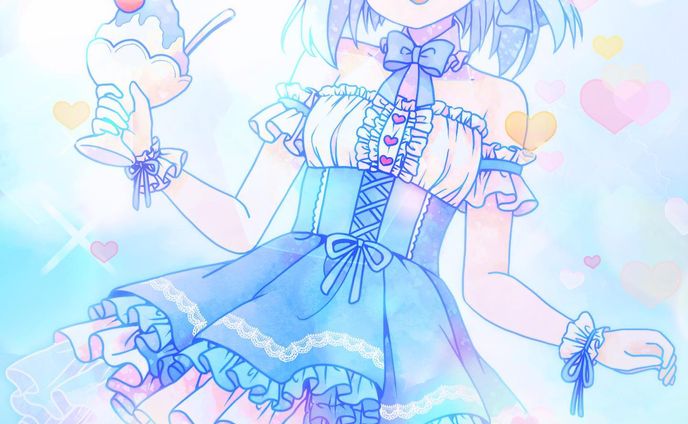 🍧　#イラスト　#お絵かき　#おえかき　#お絵描き　#illustration #illust #女の子　#女の子イラスト　#デジタル　#デジタルイラスト　#デジタル絵　#オリジナル　#オリジナルイラスト　#オリジナル絵　#ロリィタ　#ロリィタファッション　#ロリータ　#ロリータファッション　#フリル　#リボン #ゆめかわいい #ゆめかわ　#かき氷　#夏